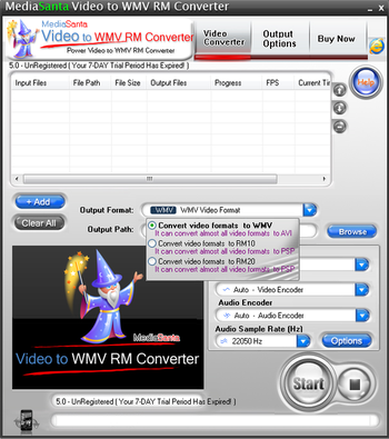 MediaSanta Video to WMV RM Converter screenshot 2