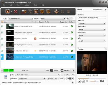 MediAvatar Video Converter Pro screenshot