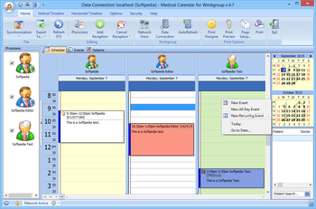 Medical Calendar for Workgroup screenshot