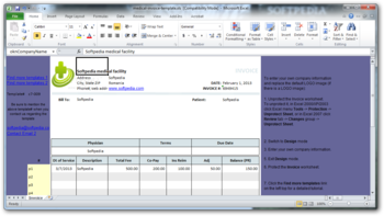 Medical Invoice Template screenshot