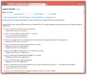 Medical Transcript Analysis screenshot 2