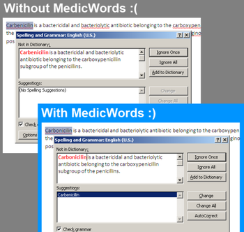 MedicWords Medical Spell Checker screenshot