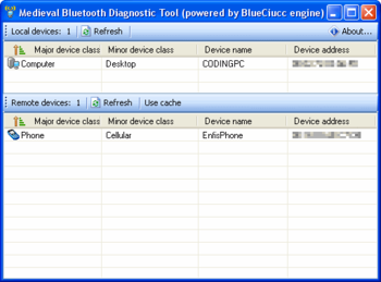 Medieval Bluetooth Diagnostic Tool screenshot 2