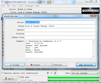 Medieval CUE Splitter screenshot