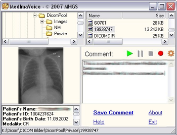 MedImaVoice screenshot