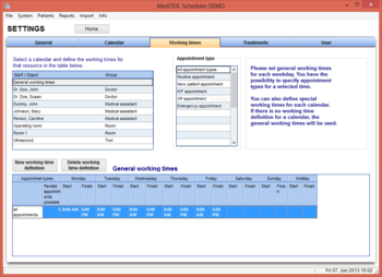 MedITEX Scheduler screenshot 9