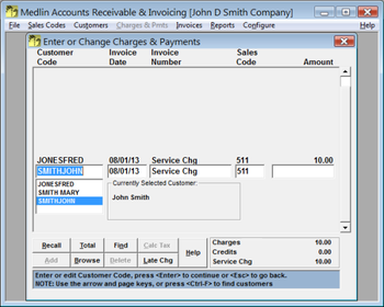 Medlin Accounts Receivable and Invoicing screenshot 2