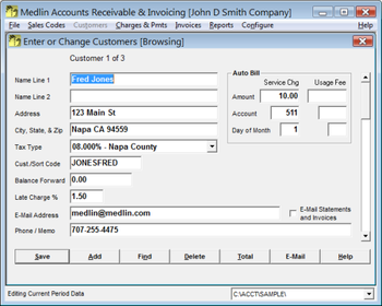 Medlin Accounts Receivable and Invoicing screenshot 3