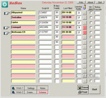 MedRex screenshot