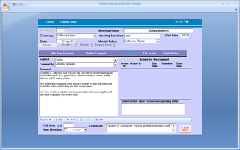 Meeting Minutes and Action Management System screenshot 3