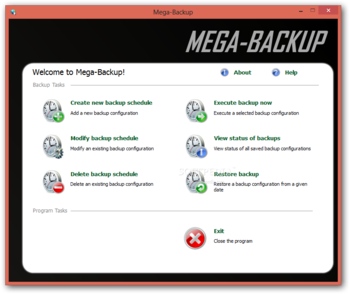 Mega-Backup screenshot