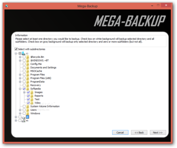 Mega-Backup screenshot 2