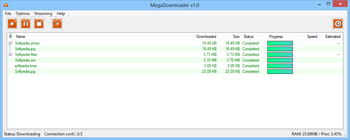 MegaDownloader screenshot