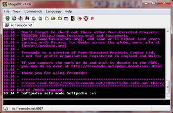 MegaIRC screenshot
