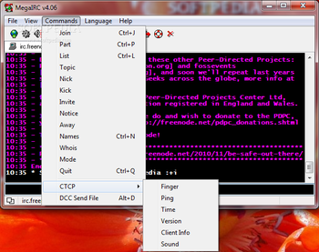 MegaIRC screenshot 4