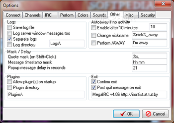 MegaIRC screenshot 9