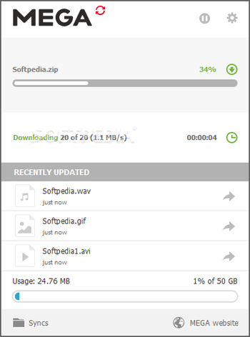 MEGAsync screenshot 4