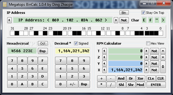 Megatops BinCalc screenshot