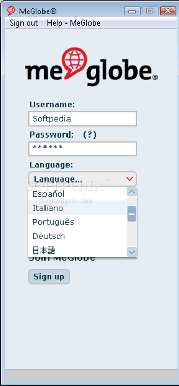 MeGlobe screenshot 2