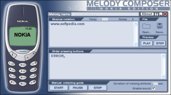 Melody Composer (NOKIA edition) screenshot