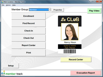 Member Track Member Management Software screenshot