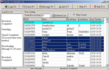 MemDB ICQ Marketer screenshot