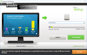 Memeo Instant Backup (formerly Memeo Backup) screenshot 3