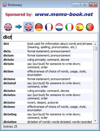 Memo-Book Dictionary screenshot