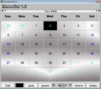 MemoCal screenshot