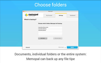 Memopal Online Backup screenshot