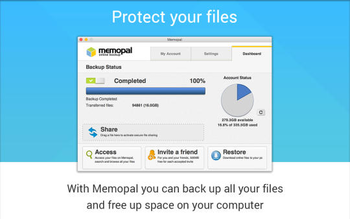 Memopal Online Backup screenshot 3