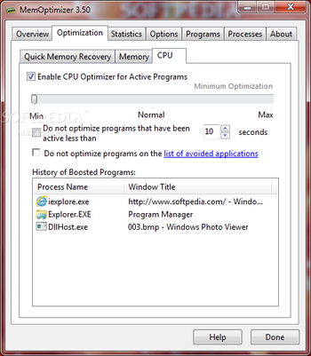 MemOptimizer screenshot 4