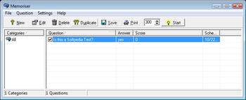 Memoriser screenshot