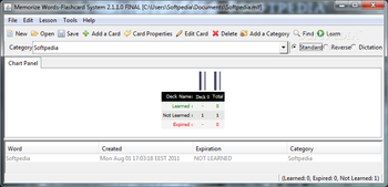 Memorize Words Flashcard System screenshot