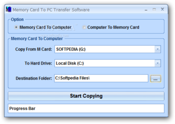 Memory Card To PC Transfer Software screenshot