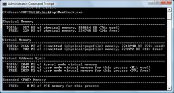 Memory Check screenshot
