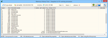 Memory History Tool screenshot 2