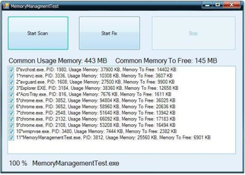 Memory Management ActiveX screenshot