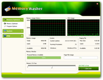 Memory Washer screenshot