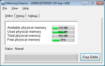 MemoryCleaner screenshot