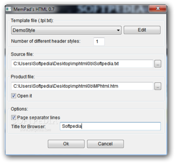 MemPad's HTML screenshot
