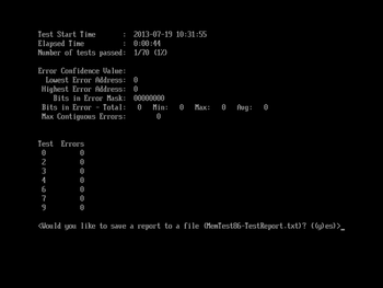 Memtest86 screenshot 3