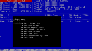 Memtest86 screenshot 7