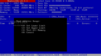 Memtest86 screenshot 9