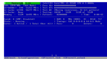 Memtest86+ screenshot