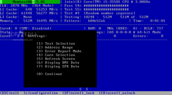 Memtest86+ screenshot 2