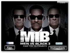 Men in Black 3 - Find the Alphabets screenshot