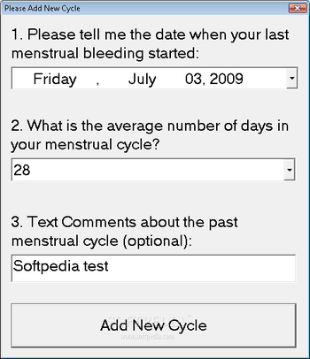 Menstrual Cycle Calendar and Due-Date Calculator screenshot 2