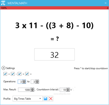 MENTALMATH screenshot