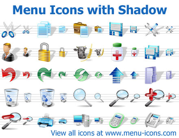 Menu Icons with Shadow screenshot